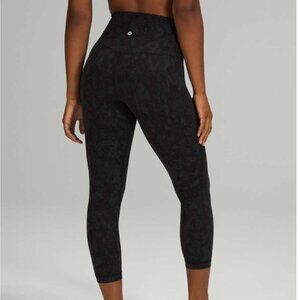 Lululemon Align High-Rise Crop 23" Hideaway Camo Deep Coal Multi